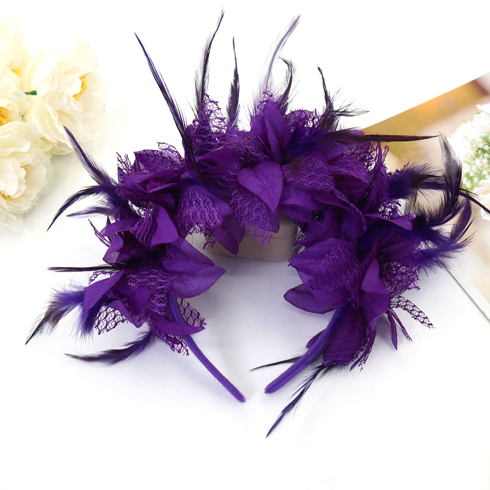 Giulia Boho Bloom Feather Hair Wreath