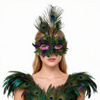 Giulia Emerald Peacock Eye Mask
