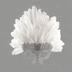 Giulia Feather Headdress Carnival Masquerade Mask