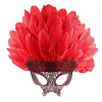 Giulia Feather Headdress Carnival Masquerade Mask