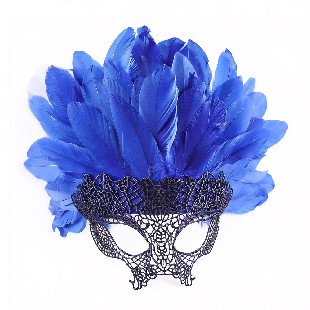 Giulia Feather Headdress Carnival Masquerade Mask