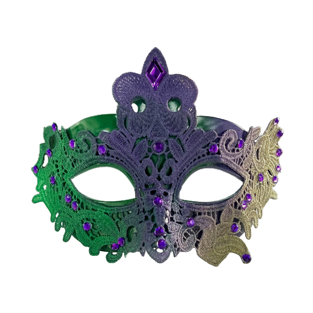 Marie Lace Emerald & Amethyst Filigree Mask
