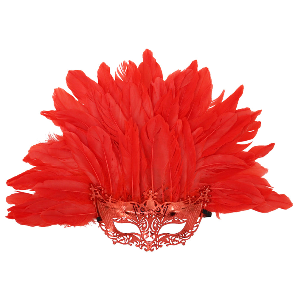 Giulia Fever Flame Carnival Feather Mask