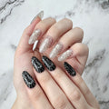 Mismatched Two-Tone Cross Star Press-On Nails