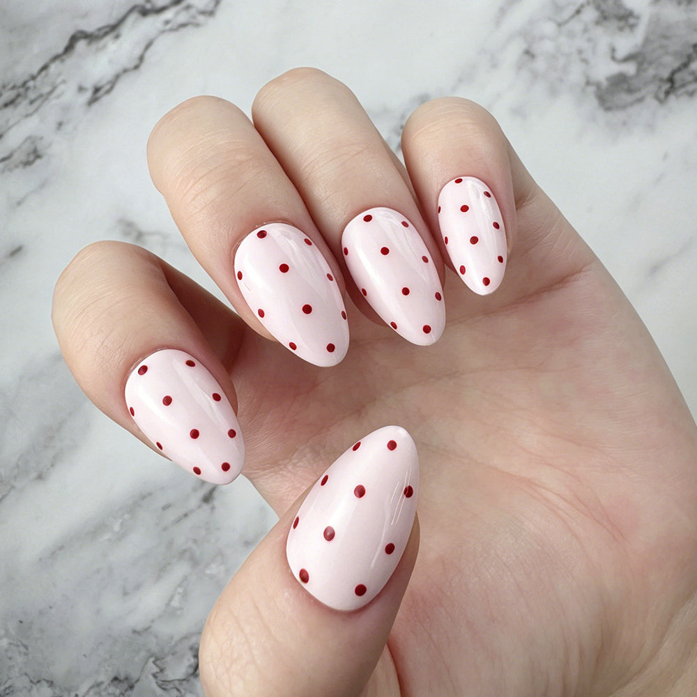 Two-Tone Polka Dot Press-On Nails