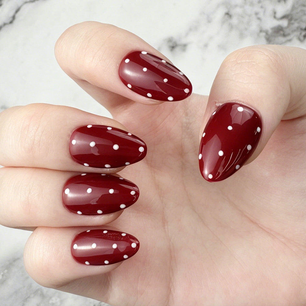Two-Tone Polka Dot Press-On Nails