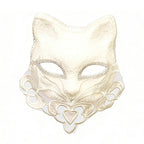 Marie Lace Ivory Feline Masquerade Mask