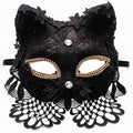 Marie Lace Black Lace Cat Masquerade Mask