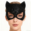Bianca Crystal cat Party Mask-FULL BLACK