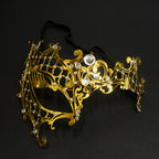 Regina Baroque Gold Metal Half Masquerade  Mask