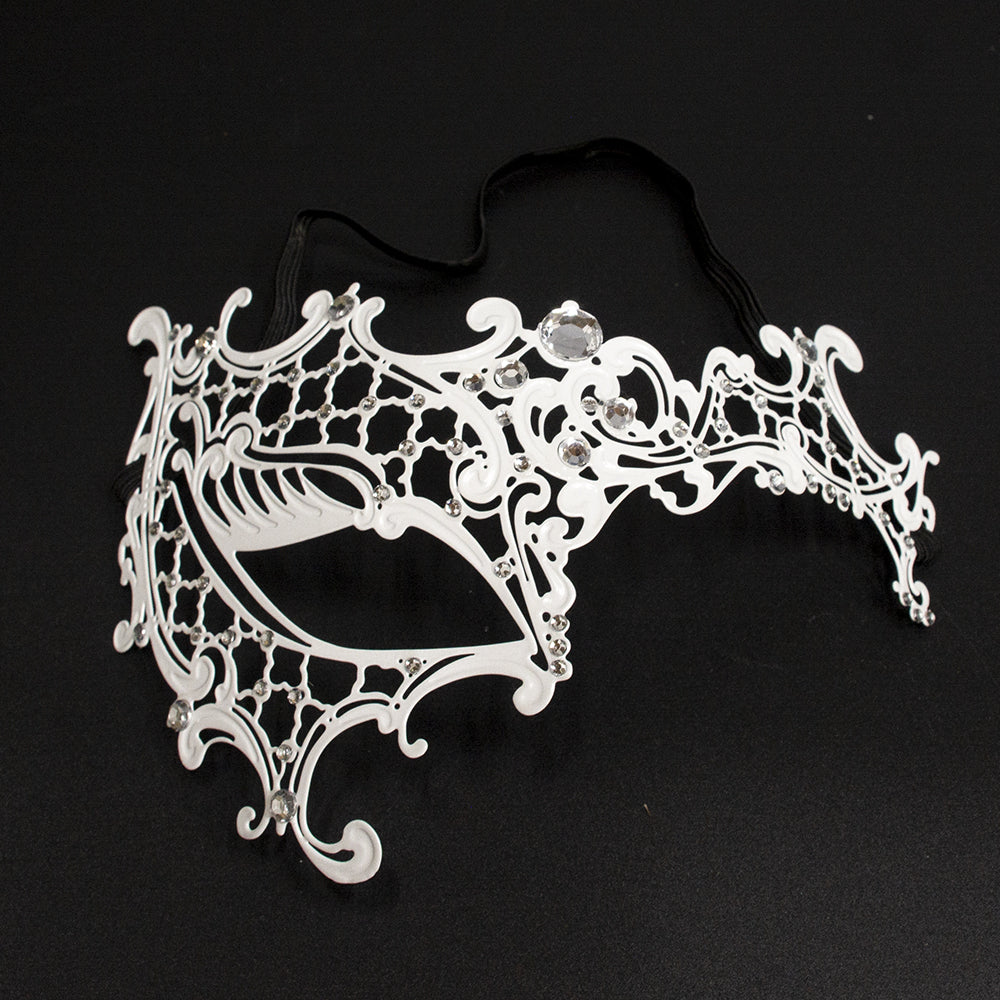 Regina Baroque Gold Metal Half Masquerade  Mask
