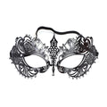 Regina Black Pointed Filigree Metal Masquerade Mask