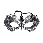 Regina Black Pointed Filigree Metal Masquerade Mask
