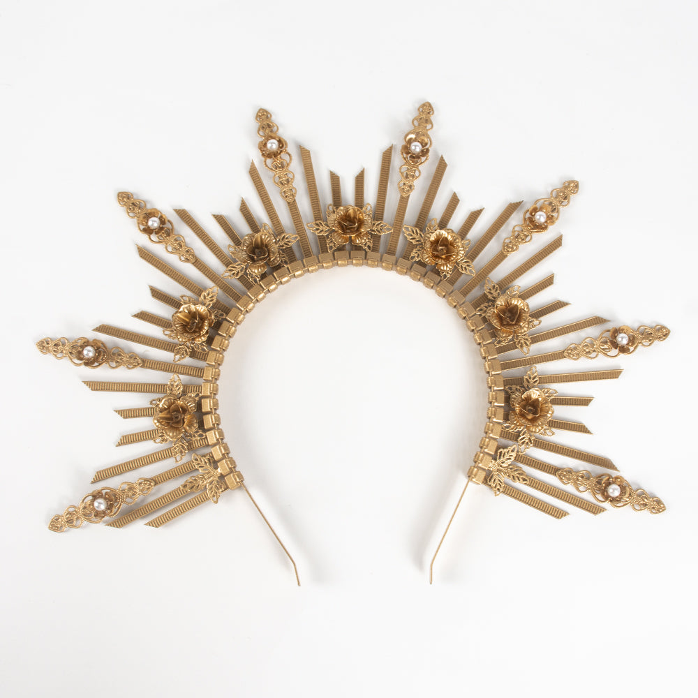 Regina Radiant Gold Crown Headpiece