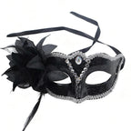 Regina Amethyst Feathered Crystal Venetian Mask