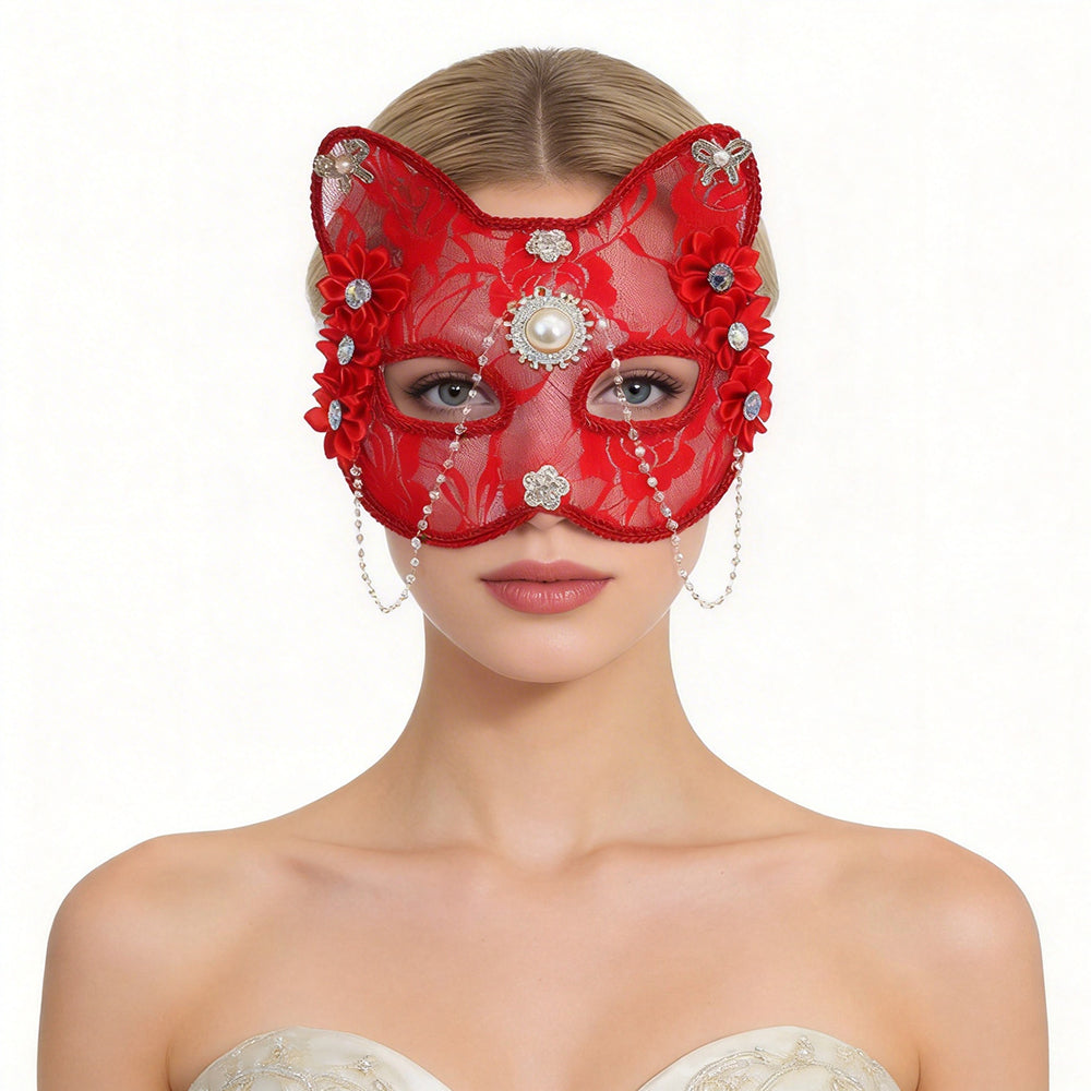 Marie Lace Cat Masquerade Mask