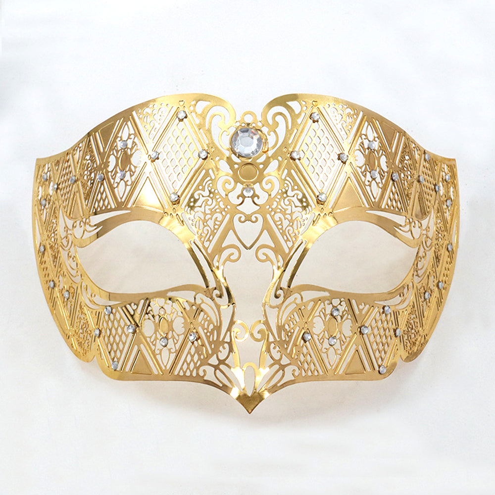 Alessandra Obsidian Classical Filigree Venetian-Style Masquerade Mask