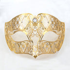 Alessandra Obsidian Classical Filigree Venetian-Style Masquerade Mask