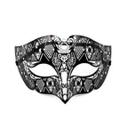 Alessandra Obsidian Classical Filigree Venetian-Style Masquerade Mask
