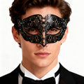 Alessandra Obsidian Classical Filigree Venetian-Style Masquerade Mask