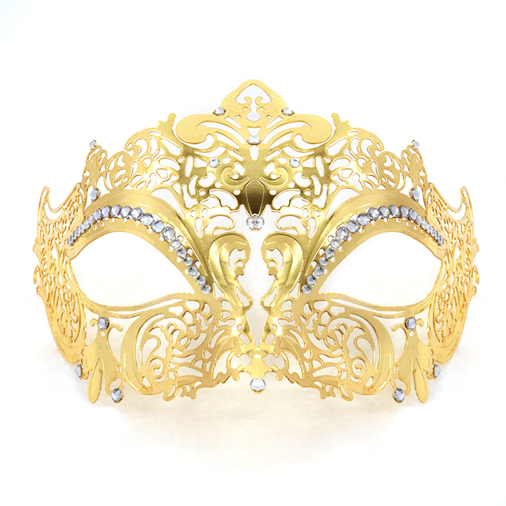 Regina Noir Classic Filigree Venetian Masquerade Mask