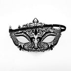 Regina Noir Classic Filigree Venetian Masquerade Mask
