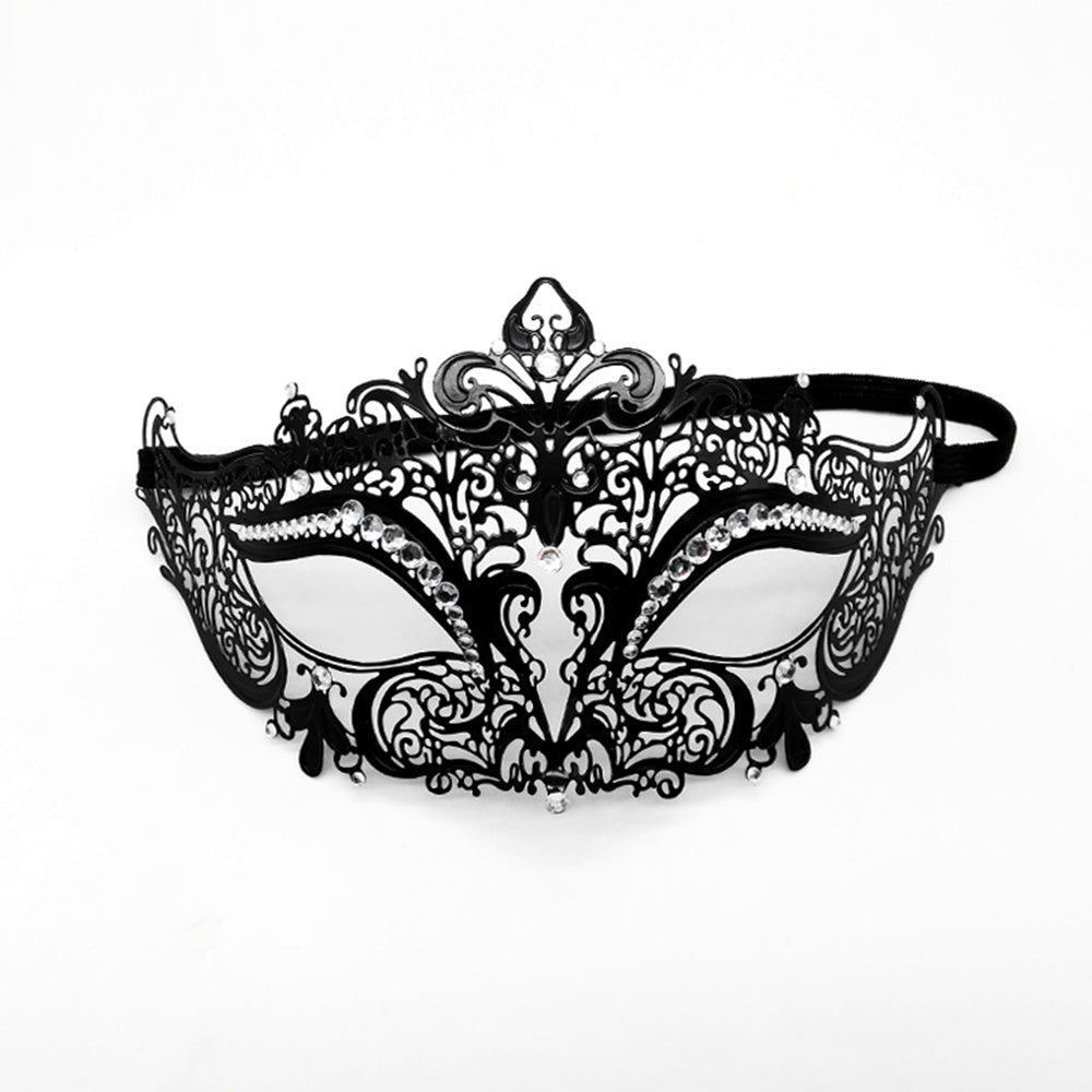 Regina Noir Classic Filigree Venetian Masquerade Mask