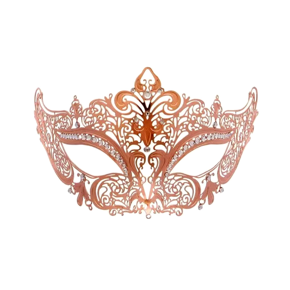 Regina Rose Gold Filigree Venetian Masquerade Mask